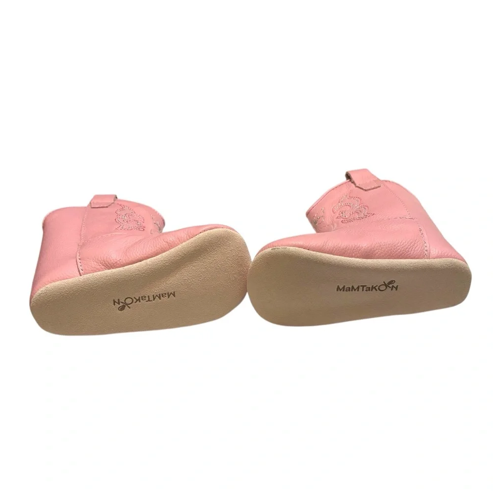 Mamtakon Leather Soft Soled Baby Cowgirl Boots 6-12m